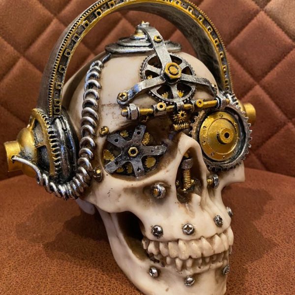 Steampunk skull headset