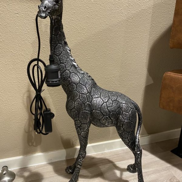 Lamp Giraffe groot zilver