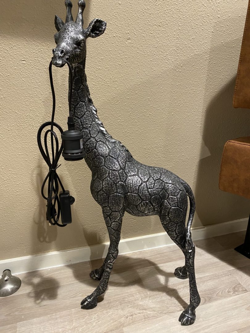 romantisch Ontwapening sirene Lamp Giraffe groot zilver - Decoratie & More