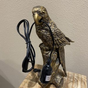 Papagaai lamp goud