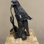 Papagaai lamp zilver