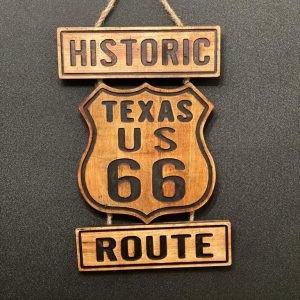 Route 66 houten wand bord